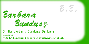 barbara bundusz business card